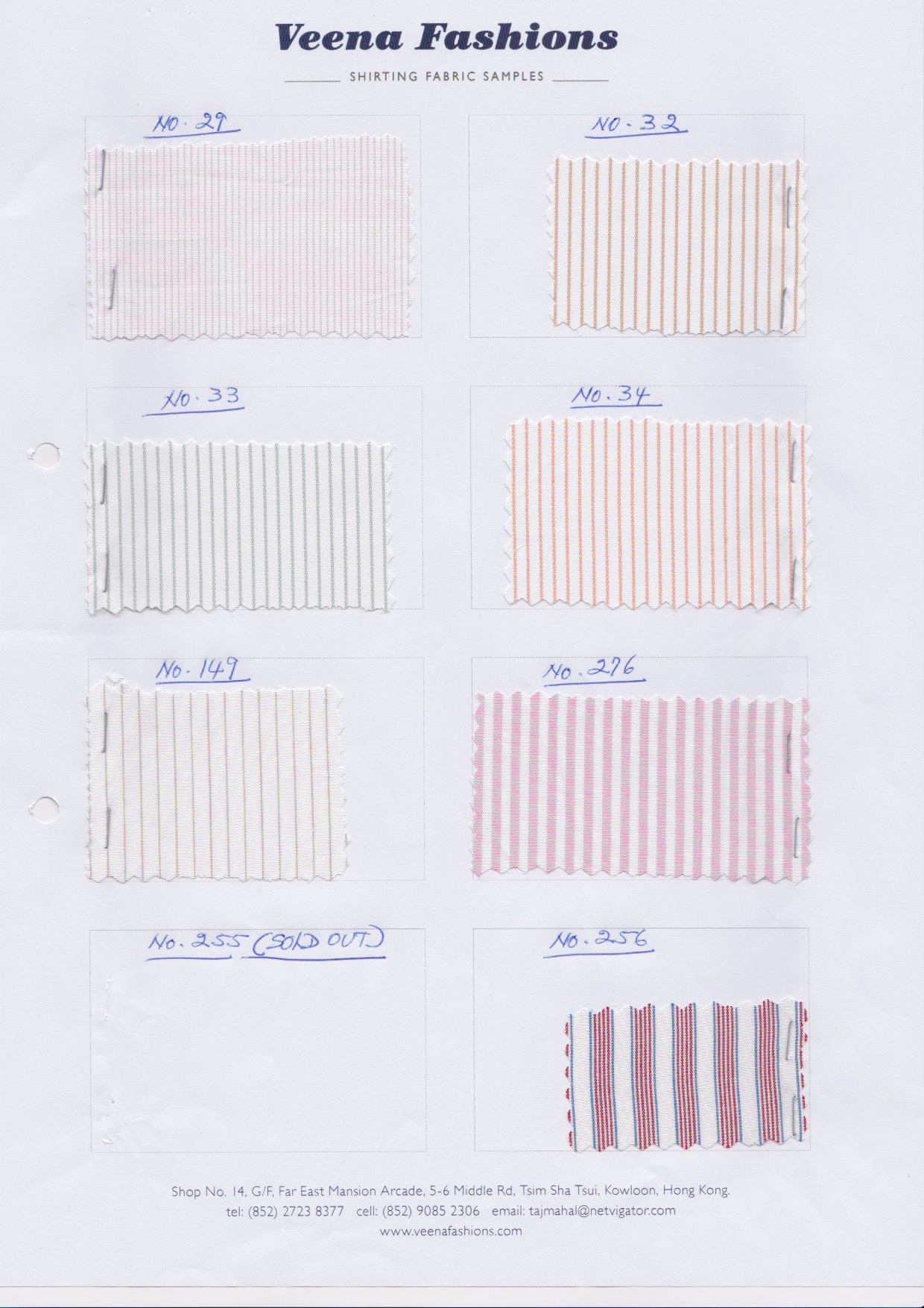 Veena Fashions Hong Kong Tailors